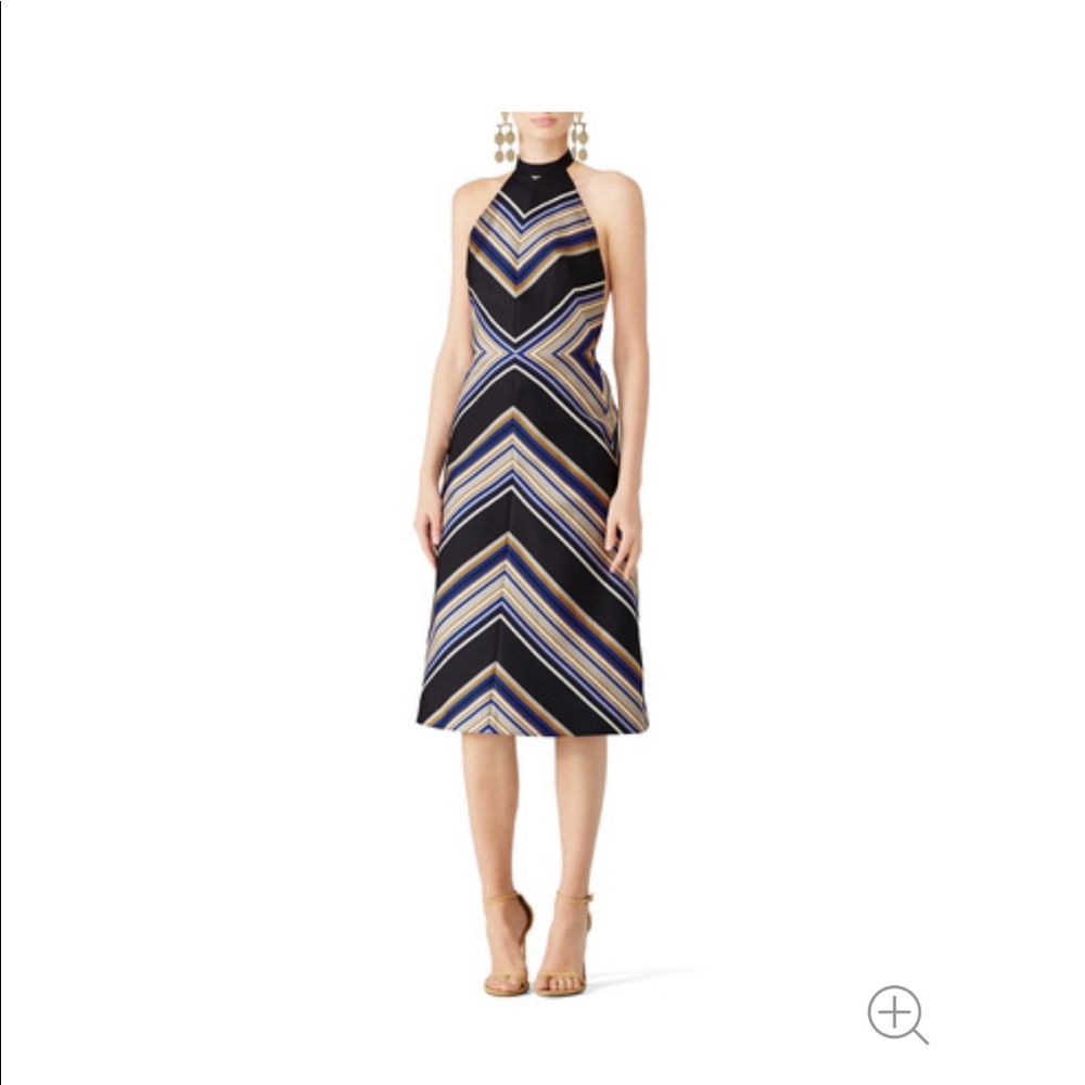 Striped Backless Martin Grant Dress